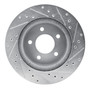 DFC Brake Rotor - Drilled and Slotted - Silver 631-54021L