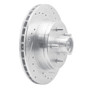 DFC Brake Rotor - Drilled and Slotted - Silver 631-47056R