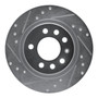 DFC Brake Rotor - Drilled and Slotted - Silver 631-53006L