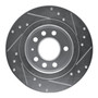 DFC Brake Rotor - Drilled and Slotted - Silver 631-53006L