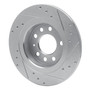 DFC Brake Rotor - Drilled and Slotted - Silver 631-53006L