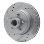 DFC Brake Rotor - Drilled and Slotted - Silver 631-54009L