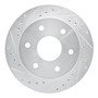 DFC Brake Rotor - Drilled and Slotted - Silver 631-48008L