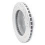 DFC Brake Rotor - Drilled and Slotted - Silver 631-48008L