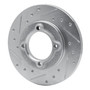 DFC Brake Rotor - Drilled and Slotted - Silver 631-54000L