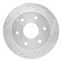 DFC Brake Rotor - Drilled and Slotted - Silver 631-48008R