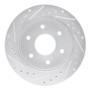 DFC Brake Rotor - Drilled and Slotted - Silver 631-48008R