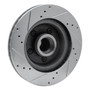 DFC Brake Rotor - Drilled and Slotted - Silver 631-54009R