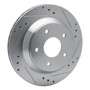 DFC Brake Rotor - Drilled and Slotted - Silver 631-52006R