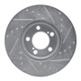 DFC Brake Rotor - Drilled and Slotted - Silver 631-54038L