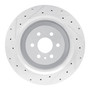 DFC Brake Rotor - Drilled and Slotted - Silver 631-47089R