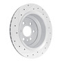 DFC Brake Rotor - Drilled and Slotted - Silver 631-47089R