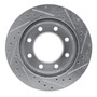 DFC Brake Rotor - Drilled and Slotted - Silver 631-48038L