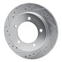 DFC Brake Rotor - Drilled and Slotted - Silver 631-47059L