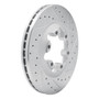 DFC Brake Rotor - Drilled and Slotted - Silver 631-48049R