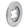DFC Brake Rotor - Drilled and Slotted - Silver 631-48049R