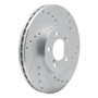DFC Brake Rotor - Drilled and Slotted - Silver 631-54038R