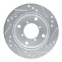 DFC Brake Rotor - Drilled and Slotted - Silver 631-50002L