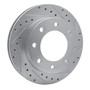 DFC Brake Rotor - Drilled and Slotted - Silver 631-48038R
