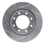 DFC Brake Rotor - Drilled and Slotted - Silver 631-48038R