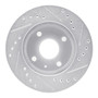 DFC Brake Rotor - Drilled and Slotted - Silver 631-54001R
