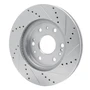 DFC Brake Rotor - Drilled and Slotted - Silver 631-48050L