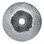 DFC Brake Rotor - Drilled and Slotted - Silver 631-54040L