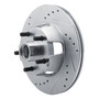 DFC Brake Rotor - Drilled and Slotted - Silver 631-54040L