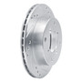 DFC Brake Rotor - Drilled and Slotted - Silver 631-50002R