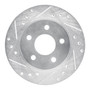DFC Brake Rotor - Drilled and Slotted - Silver 631-54031L