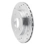 DFC Brake Rotor - Drilled and Slotted - Silver 631-54031L