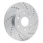 DFC Brake Rotor - Drilled and Slotted - Silver 631-48050R