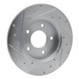 DFC Brake Rotor - Drilled and Slotted - Silver 631-52010R