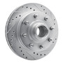 DFC Brake Rotor - Drilled and Slotted - Silver 631-48023R