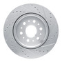 DFC Brake Rotor - Drilled and Slotted - Silver 631-48000L