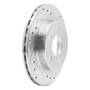 DFC Brake Rotor - Drilled and Slotted - Silver 631-54031R