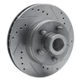 DFC Brake Rotor - Drilled and Slotted - Silver 631-54013R