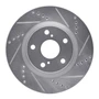 DFC Brake Rotor - Drilled and Slotted - Silver 631-54013R