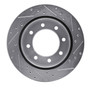 DFC Brake Rotor - Drilled and Slotted - Silver 631-48040L