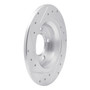 DFC Brake Rotor - Drilled and Slotted - Silver 631-54064R