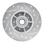 DFC Brake Rotor - Drilled and Slotted - Silver 631-52002L