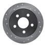 DFC Brake Rotor - Drilled and Slotted - Silver 631-52012L