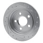 DFC Brake Rotor - Drilled and Slotted - Silver 631-52012L
