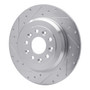 DFC Brake Rotor - Drilled and Slotted - Silver 631-54088L