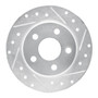 DFC Brake Rotor - Drilled and Slotted - Silver 631-54032R