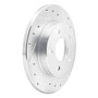 DFC Brake Rotor - Drilled and Slotted - Silver 631-54032R