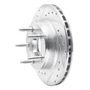 DFC Brake Rotor - Drilled and Slotted - Silver 631-54125L