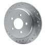 DFC Brake Rotor - Drilled and Slotted - Silver 631-54142L