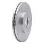 DFC Brake Rotor - Drilled and Slotted - Silver 631-54033R