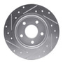 DFC Brake Rotor - Drilled and Slotted - Silver 631-54066R